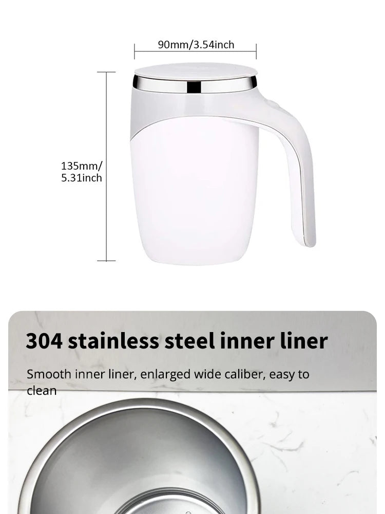 Automatic Stirring Mug Rechargeable Stainless Steel coffee mug